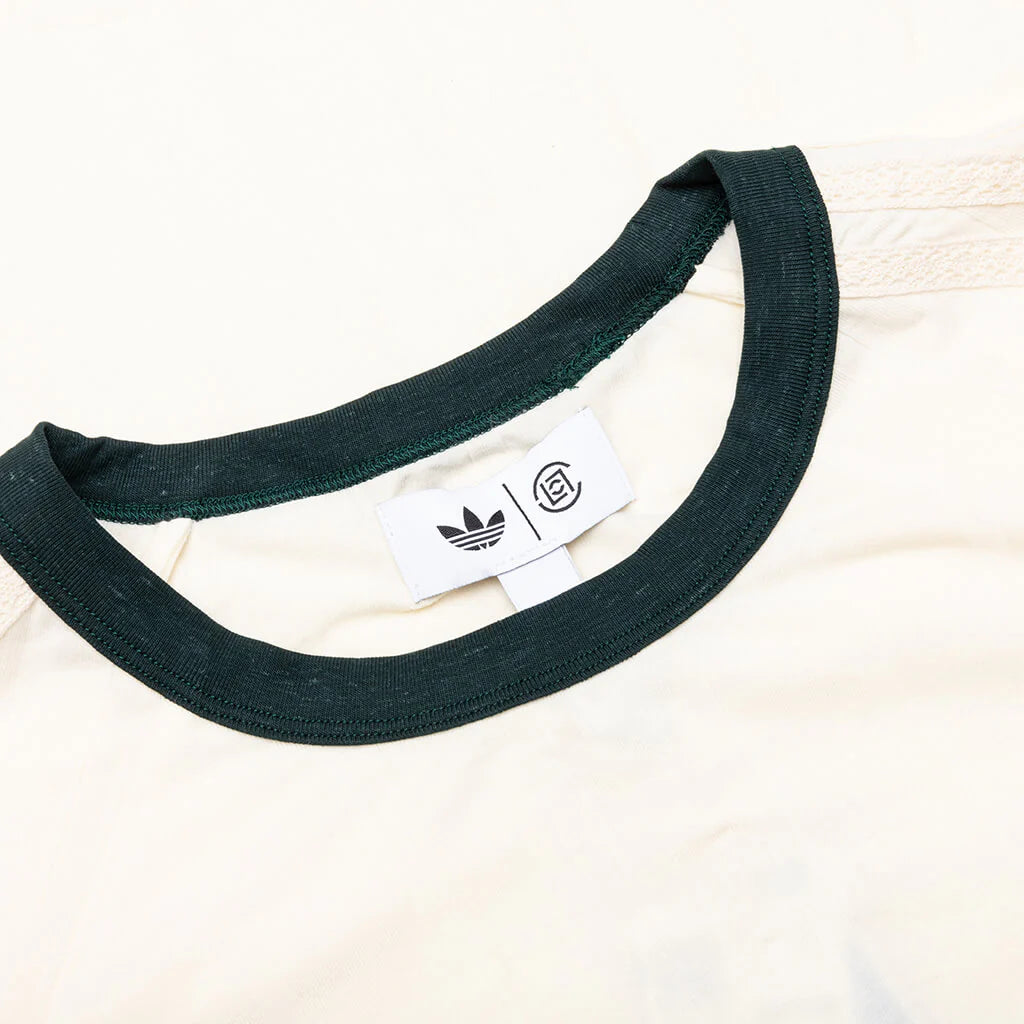 Adidas Originals x CLOT Rib Tee by Edison Chen Cream White Green Night