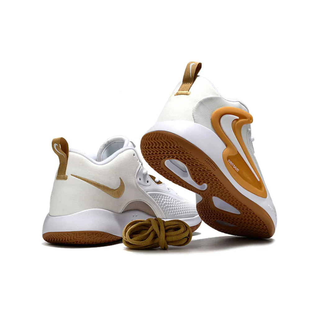 Tênis Nike React HyperSet 2 Vôlei Branco Amarelo