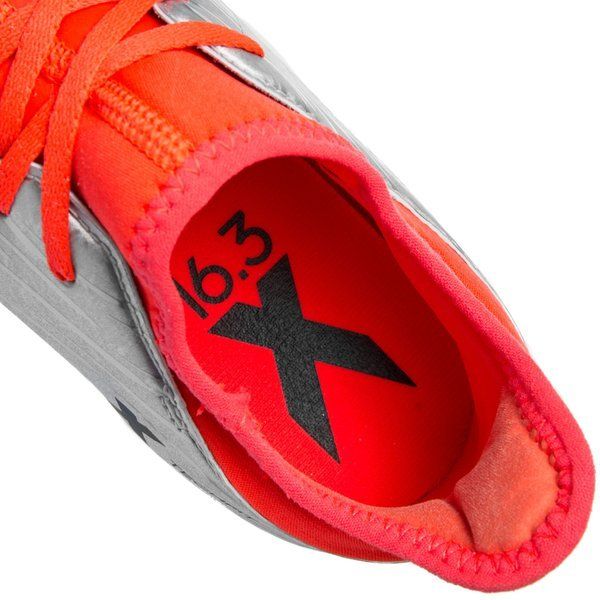 adidas Kids X 163 FG AG J Firm Ground Soccer Cleats Silver Red Black