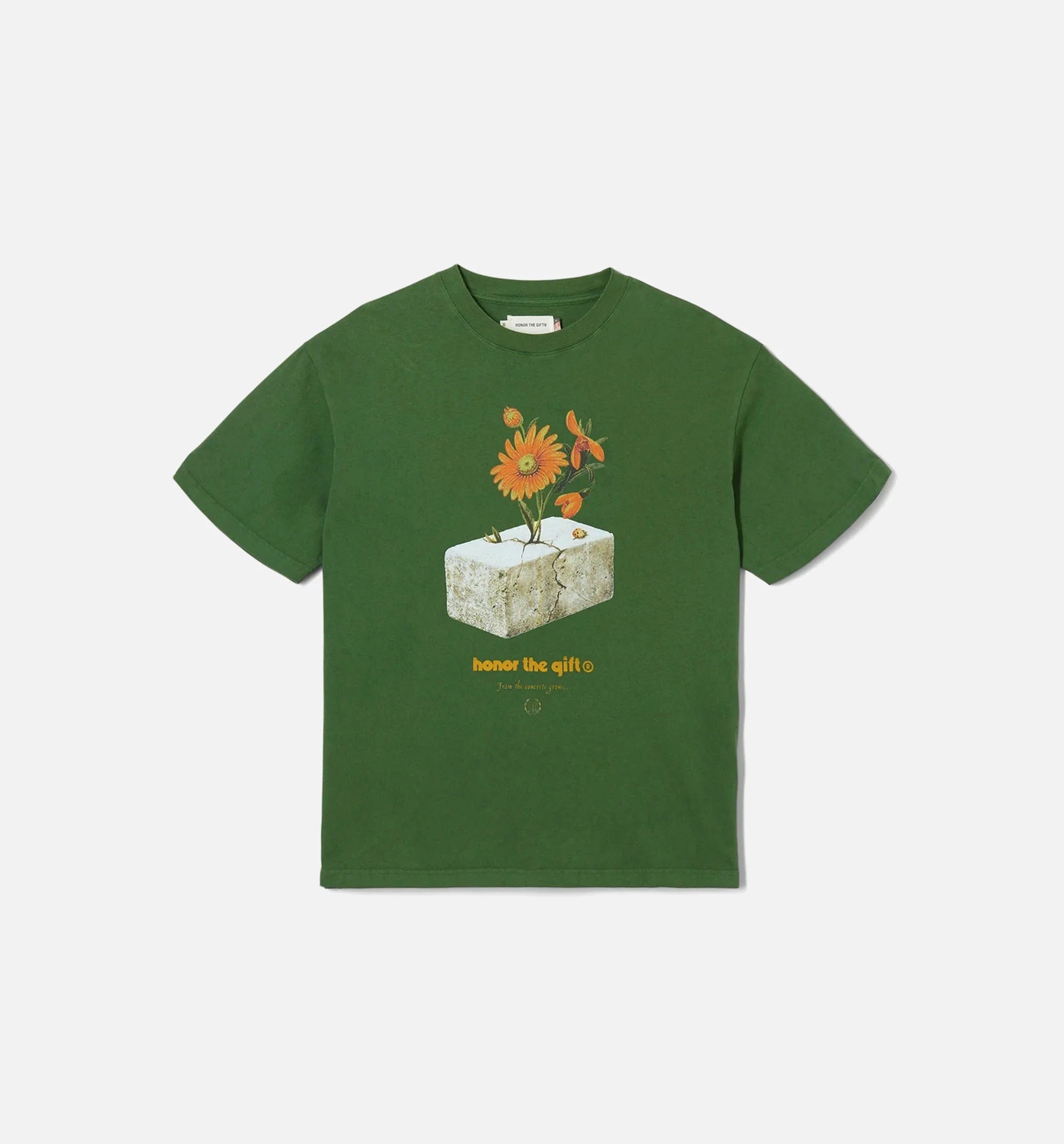 Inner City Love Short Sleeve Tee Mens T Shirt Green