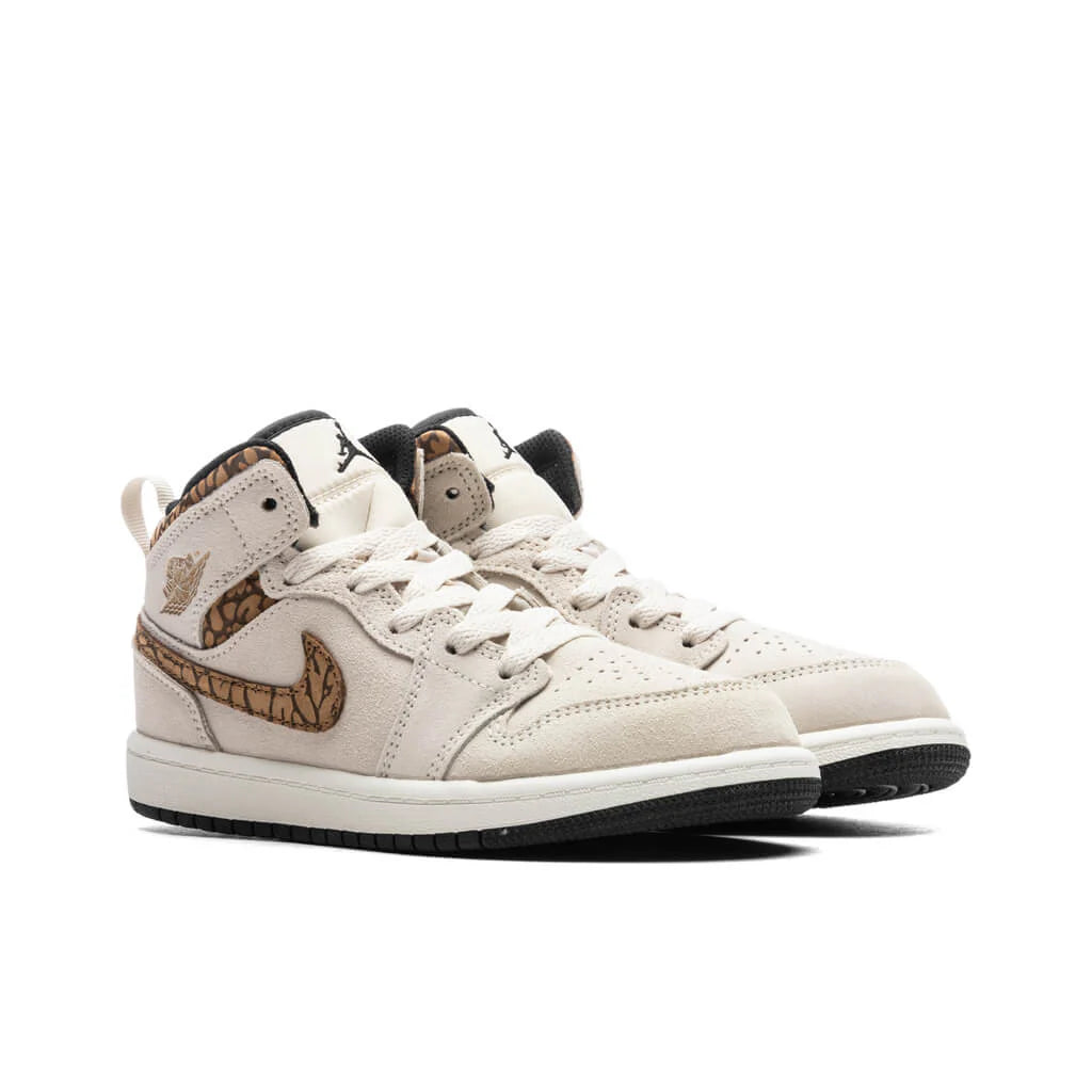 Jordan 1 Mid SE PS Light Orewood Brown Metallic Gold White