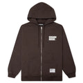 Classic L S Sweat Zip Hoodie Brown