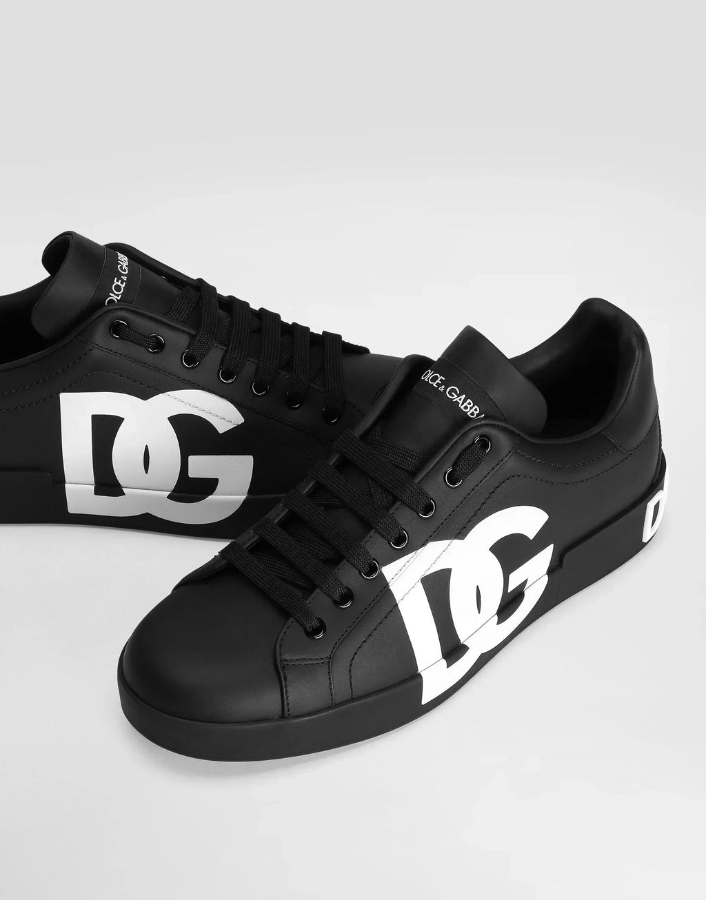 DG Calfskin Nappa Portofino Sneakers With Logo Print