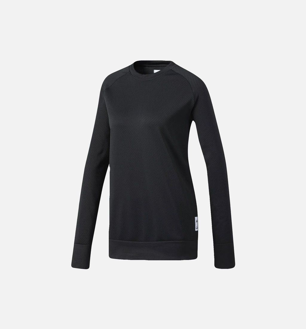 adidas Athletics X Reigning Champ Primeknit Crew Sweatshirt Womens Black