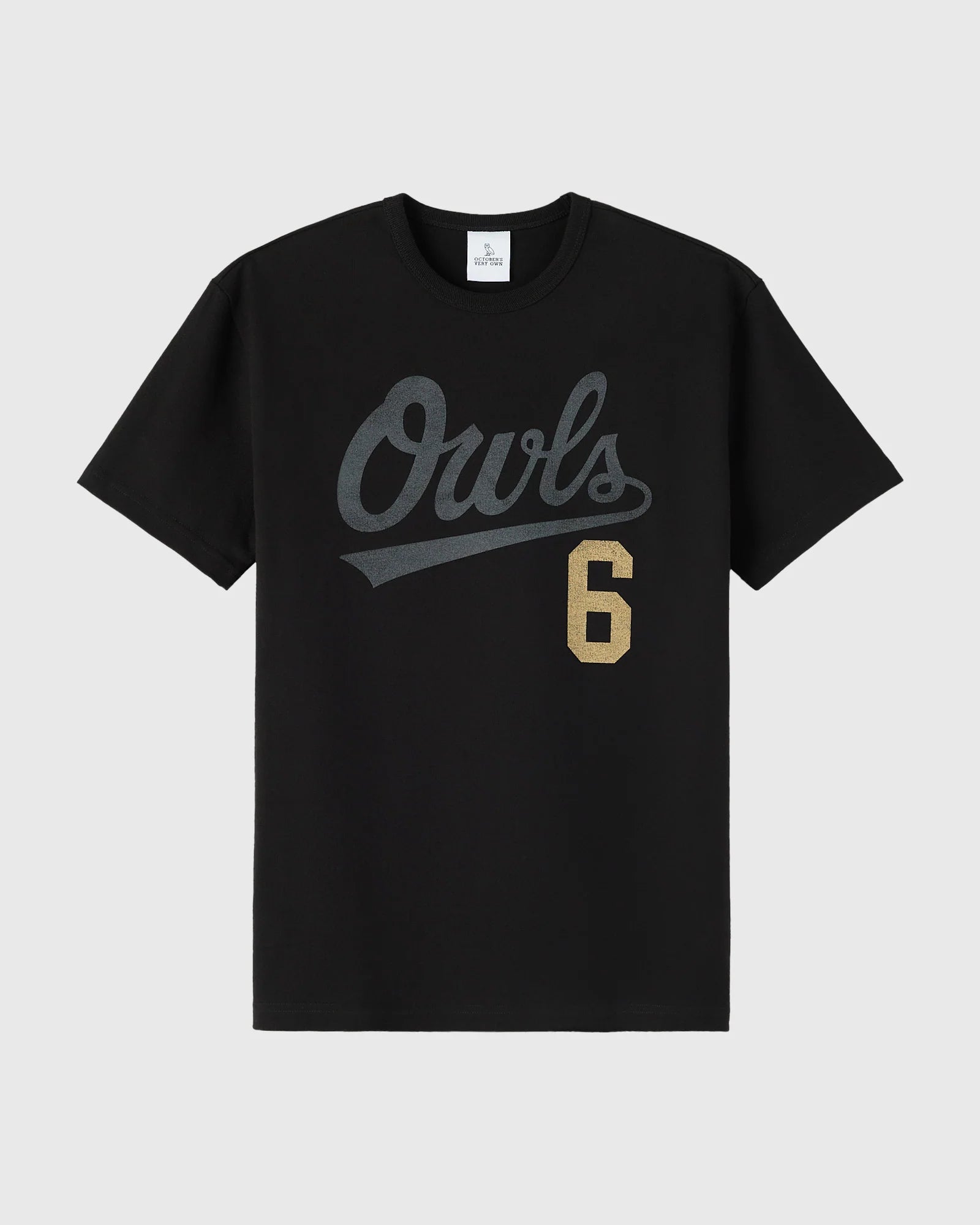 Owls Script Tee Black