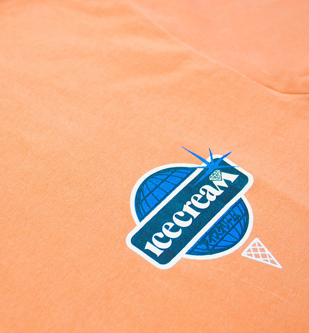 Worldwide Short Sleeve Mens T Shirt Orange