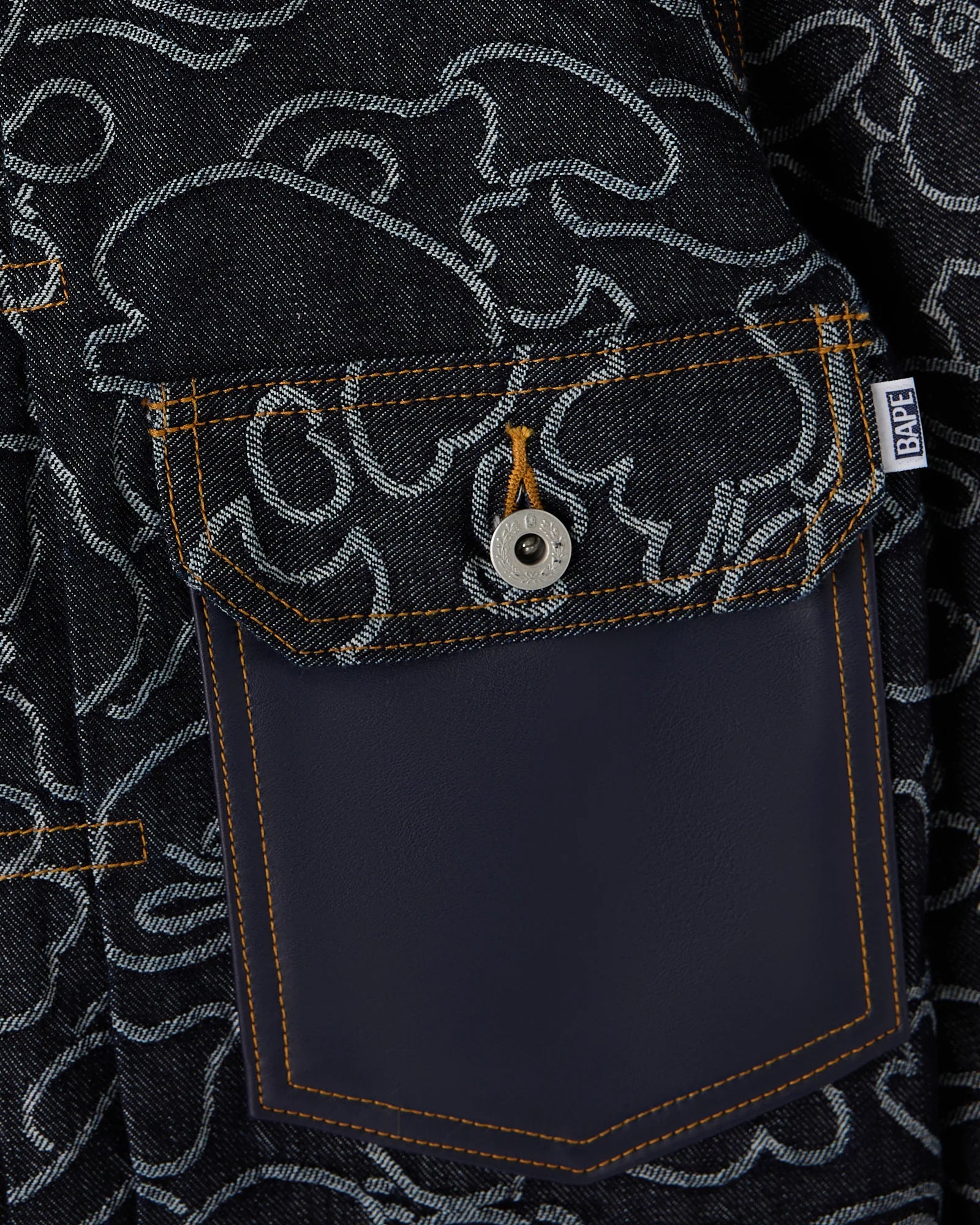 BAPE Neon 1st Camo Denim Jacket Indigo