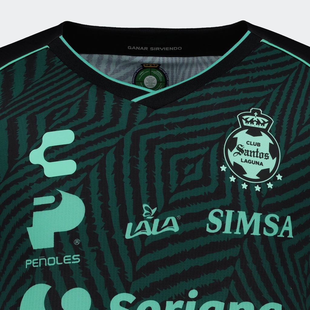 Charly Santos Away Jersey 24 Authentic Green