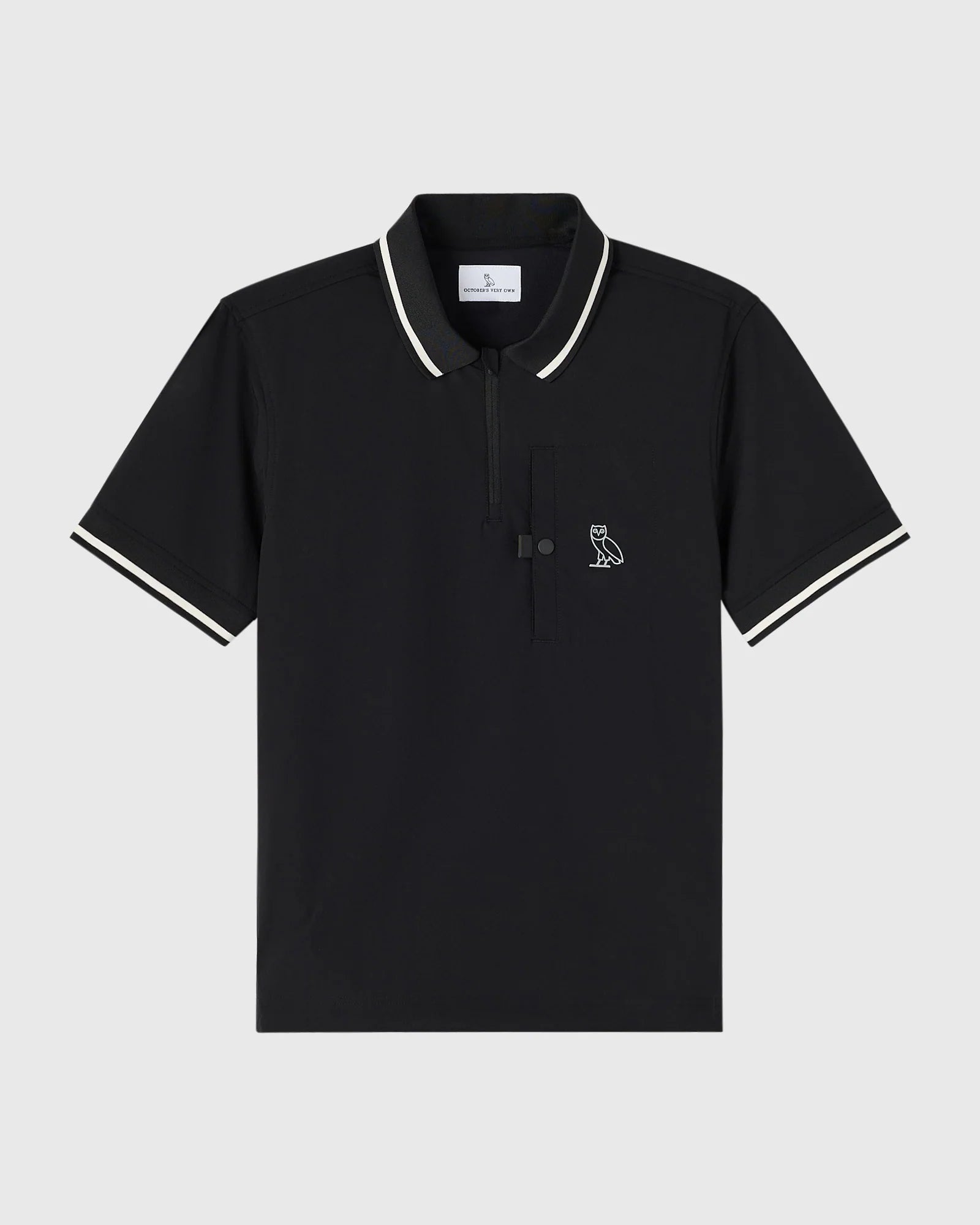 OVO Golf Stretch Nylon Polo Black