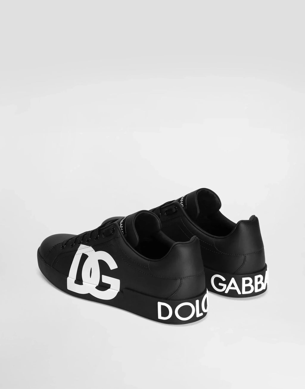DG Calfskin Nappa Portofino Sneakers With Logo Print