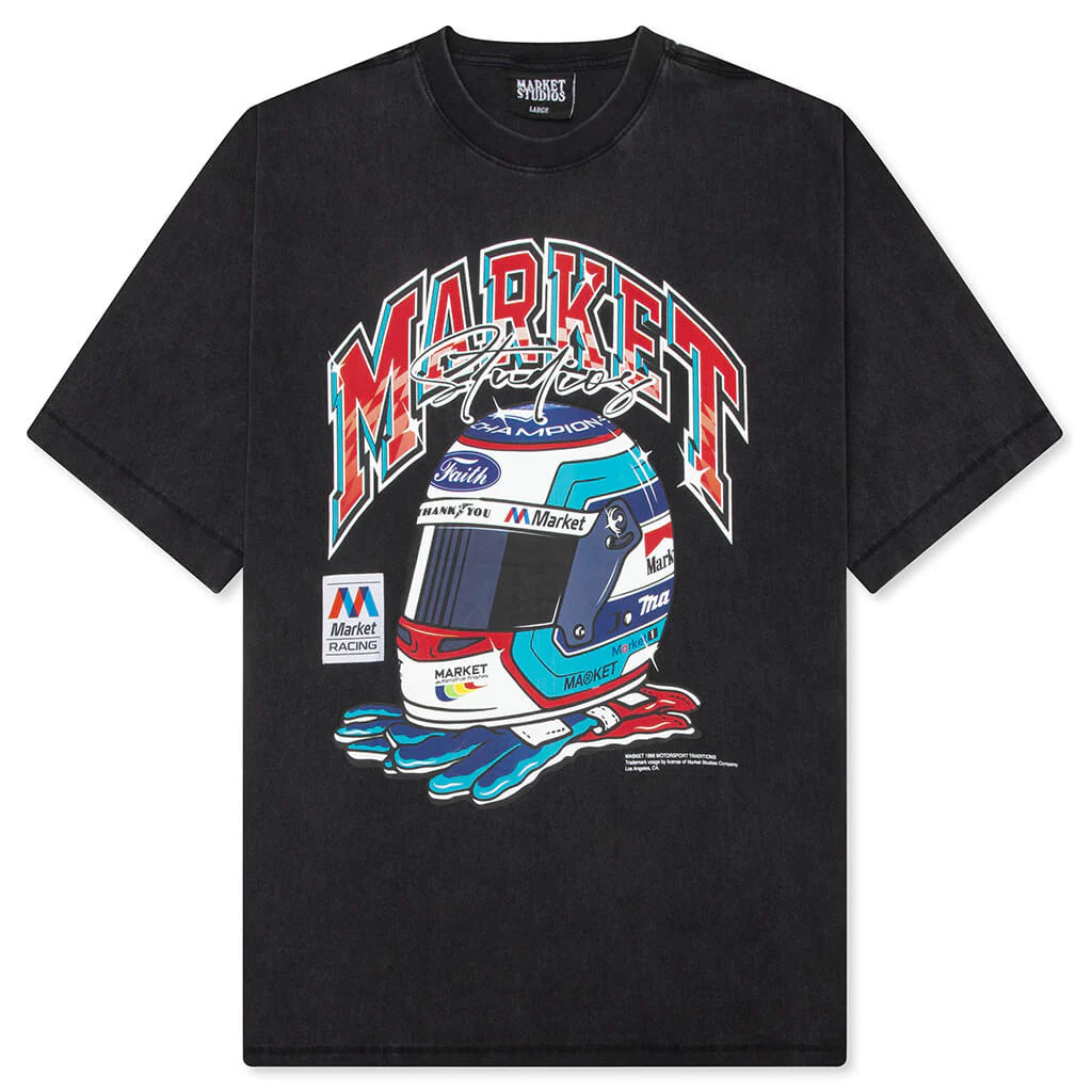 Racing Helmet T Shirt Black