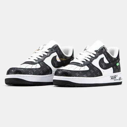 Louis Vuitton x Nike Air Force 1 Low Virgil Abloh Black White Monogram