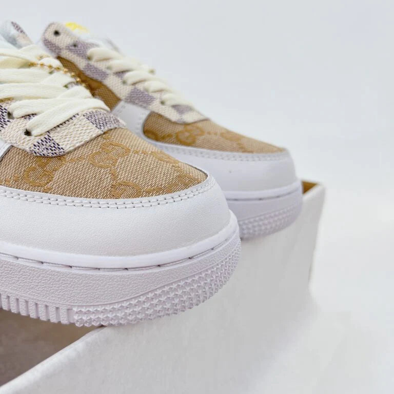 Louis Vuitton x Nike Air Force 1 White Brown