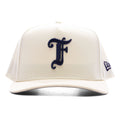 FEATURE x New Era 9FIFTY Curved A Frame Old English F Snapback Chrome
