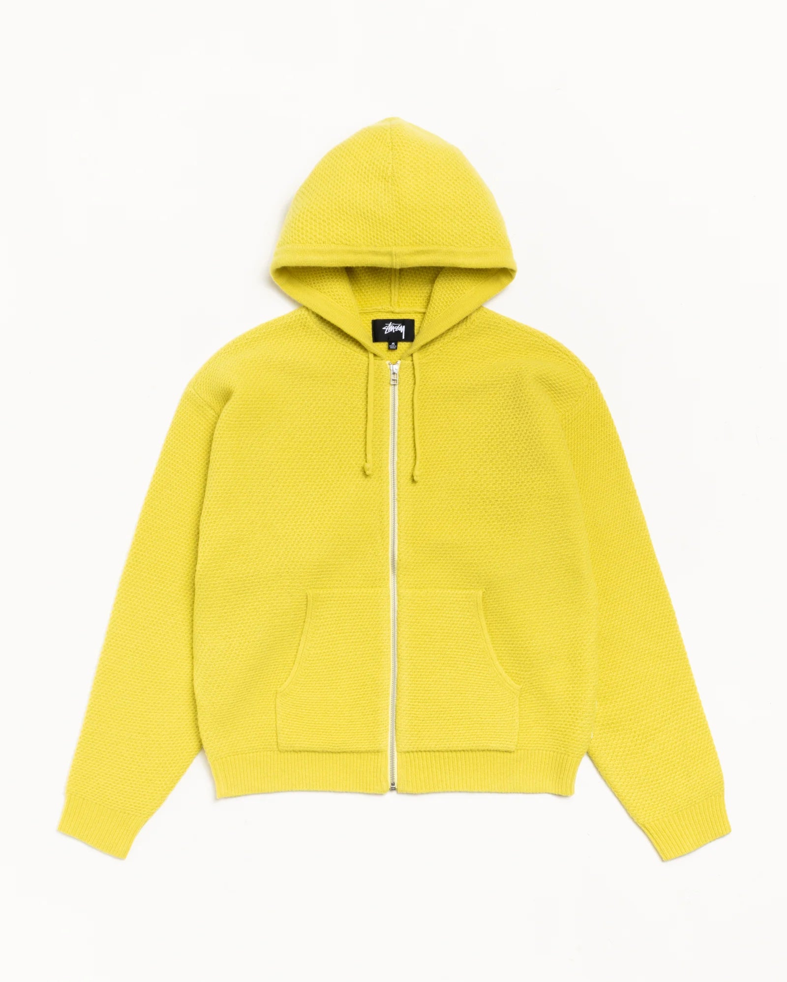 TEXTURED ZIP HOODED SWEATER