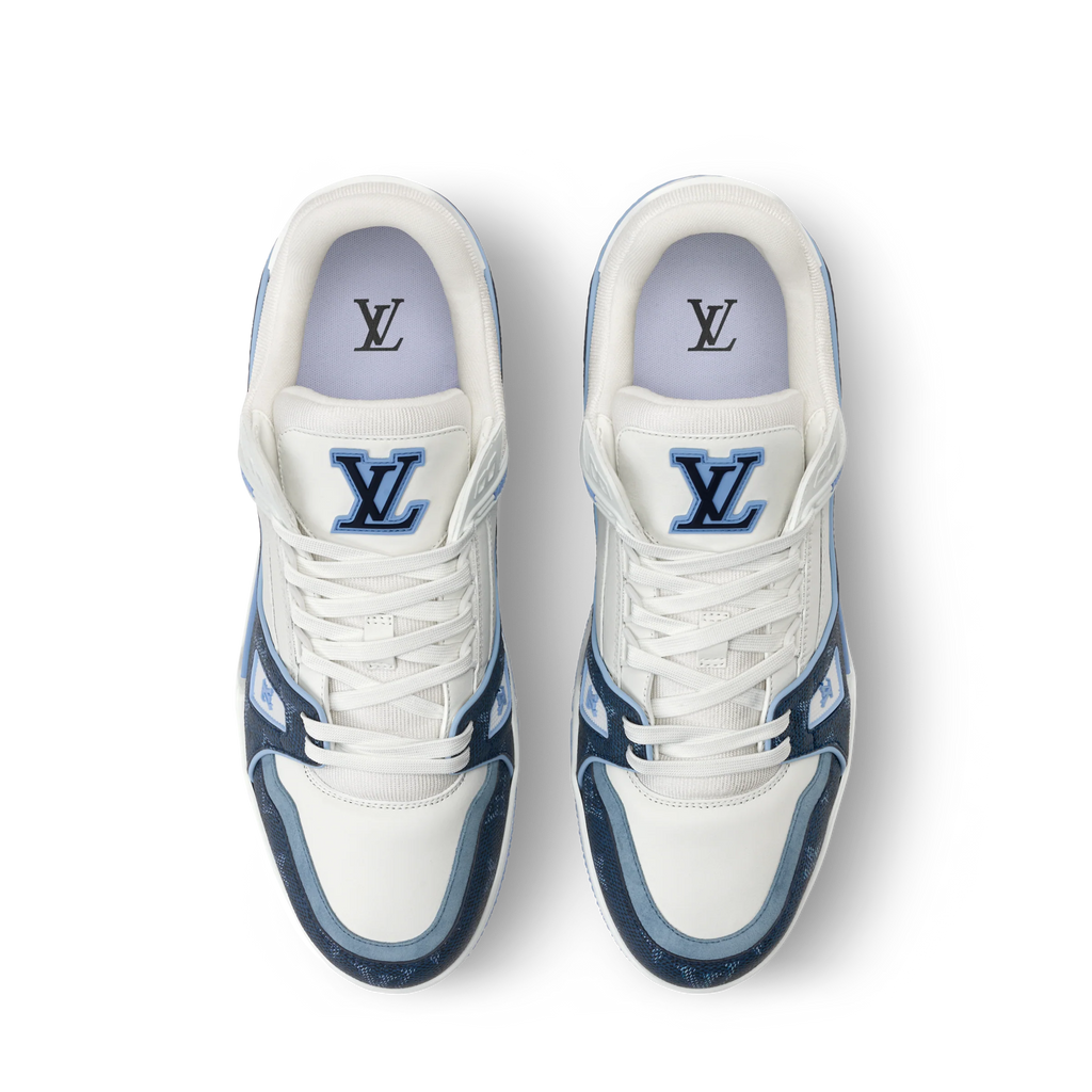 Louis Vuitton LV Trainer Navy Blue Monogram Leather Sneaker