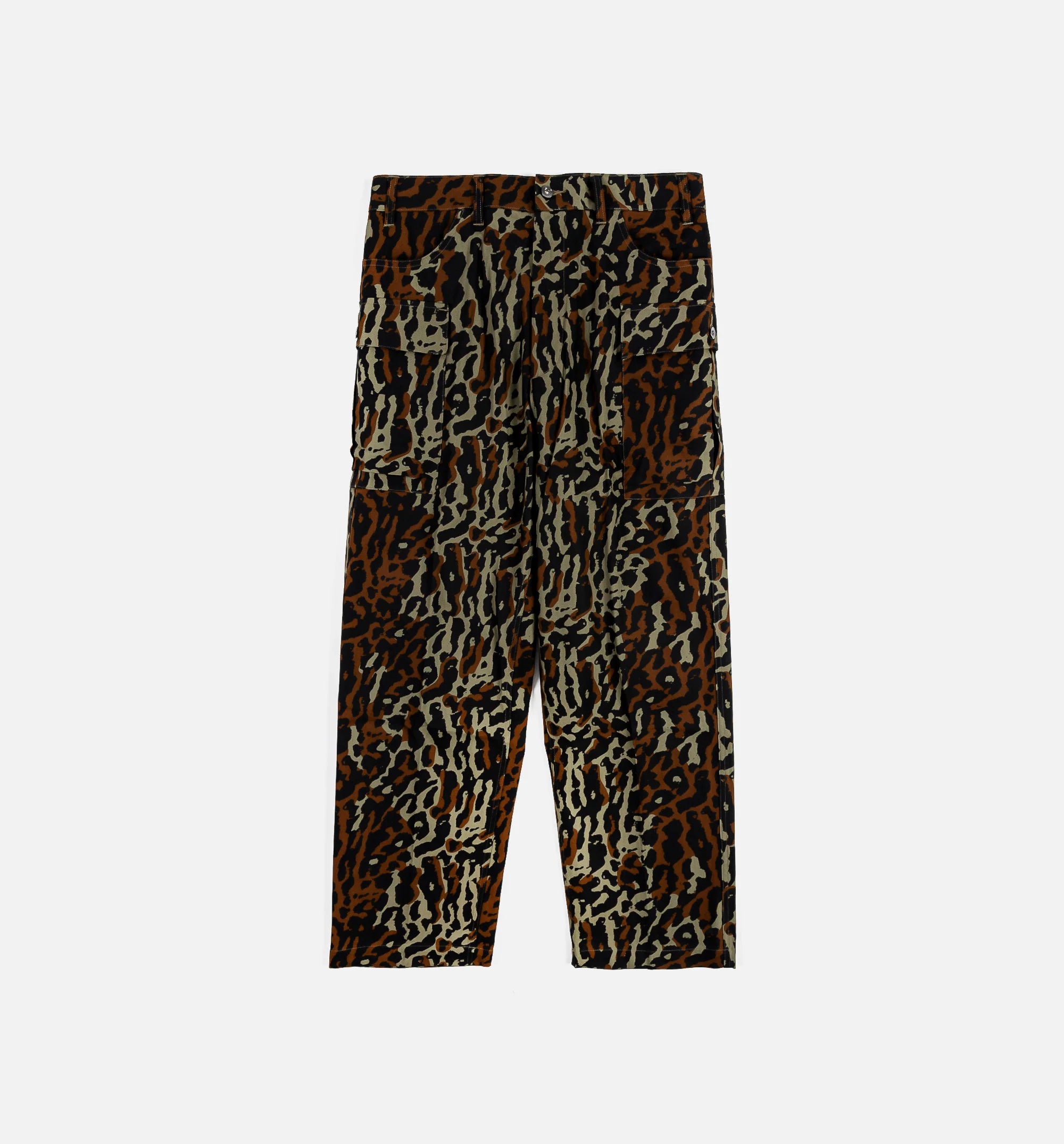 NSW Essential Allover Print Cargo Mens Pants Medium Olive Black