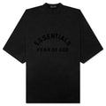 Heavy Jersey Crewneck T Shirt Jet Black