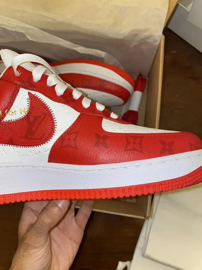 Louis Vuitton x Nike Air Force 1 Low By Virgil Abloh White Red