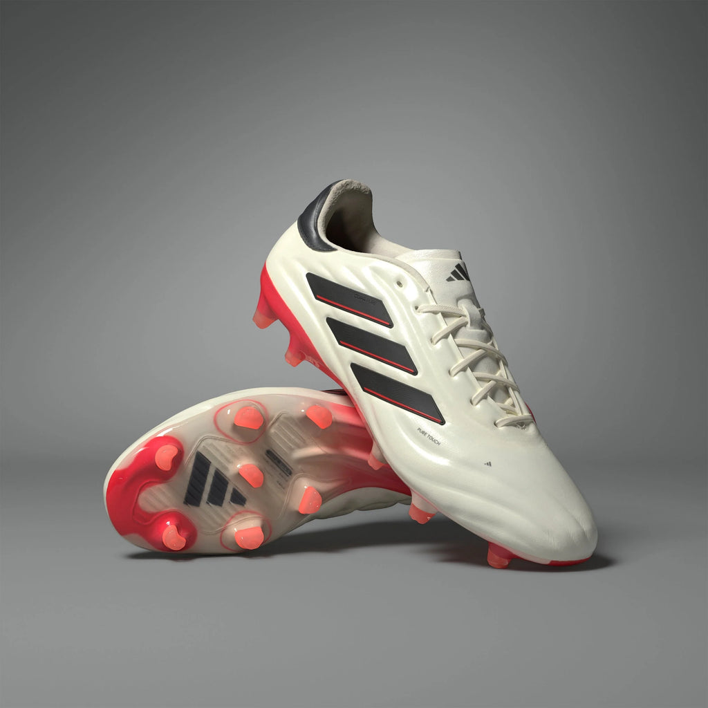 adidas Copa Pure 2 Elite FG Firm Ground Soccer Cleats Ivory Black Solar Red