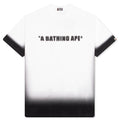 Spray Print Bathing Ape Logo Relaxed Fit Tee Black