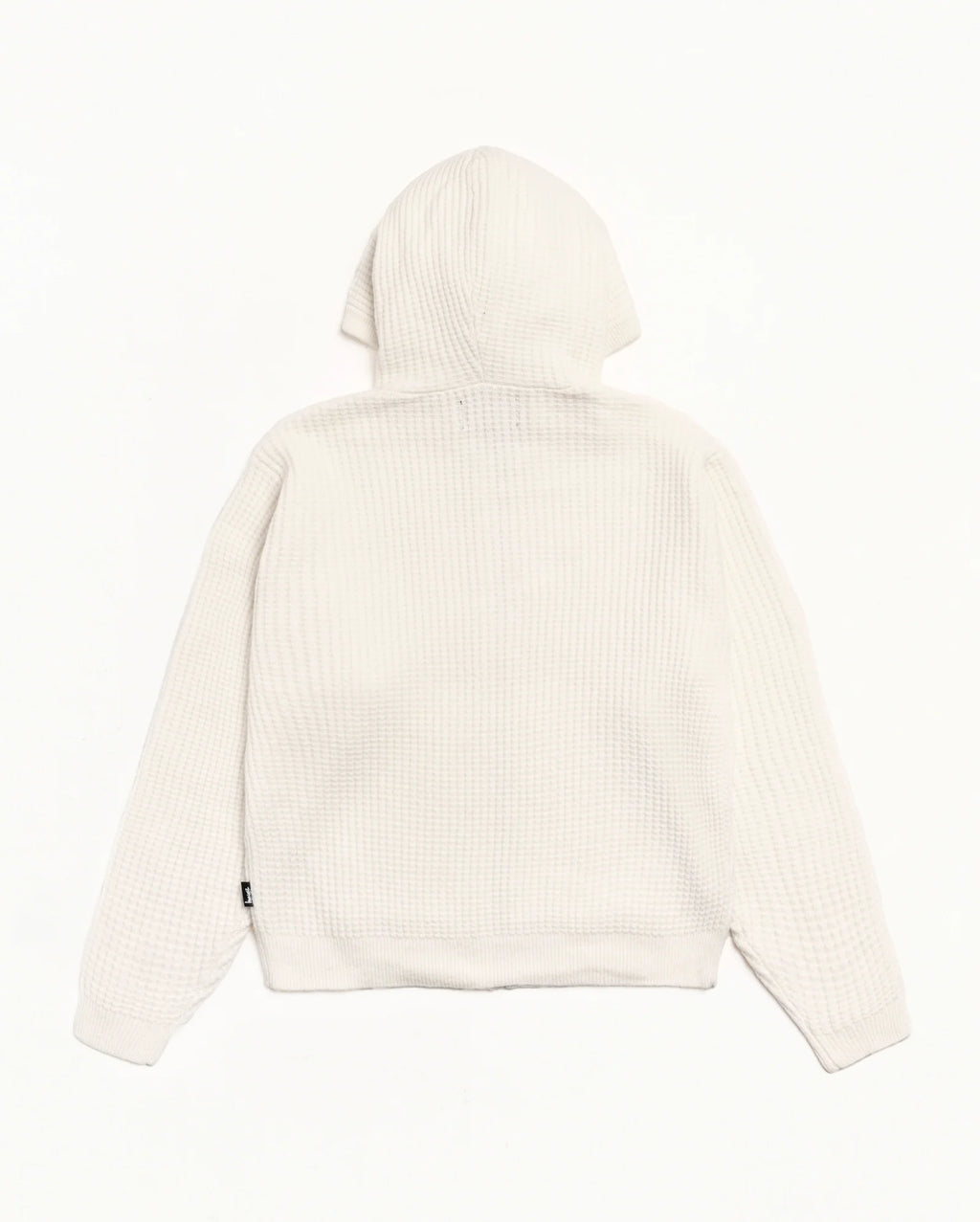 WAFFLE CASHMERE ZIP HOOD SWEATER