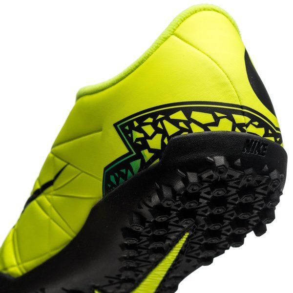 Nike Junior HyperVenom Phelon II TF Tuft Soccer Cleats Volt Black Hyper Turquoise
