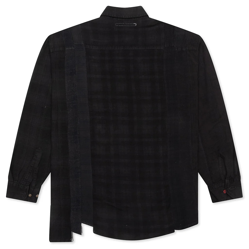 Over Dye 7 Cuts Shirt Black
