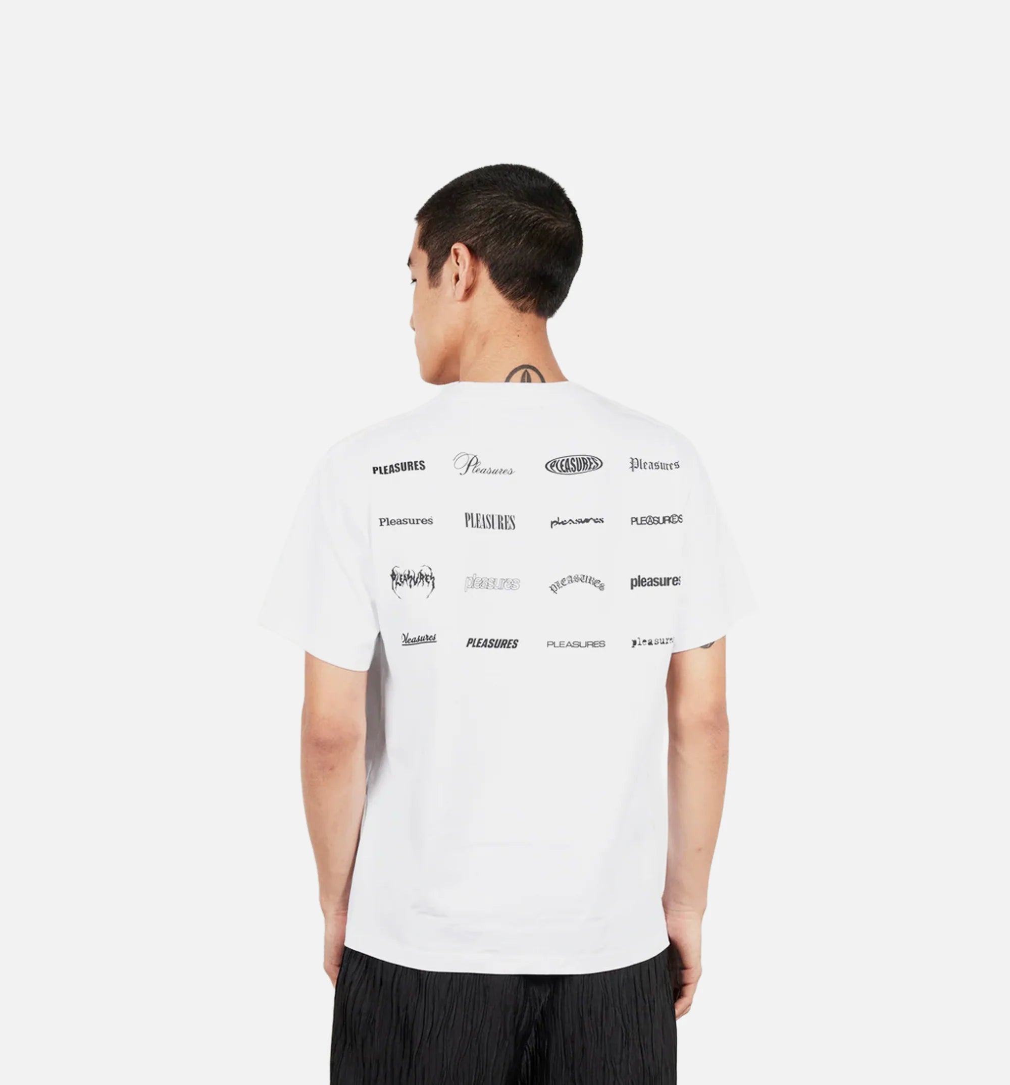 Wordmark Mens Short Sleeve Shirt White