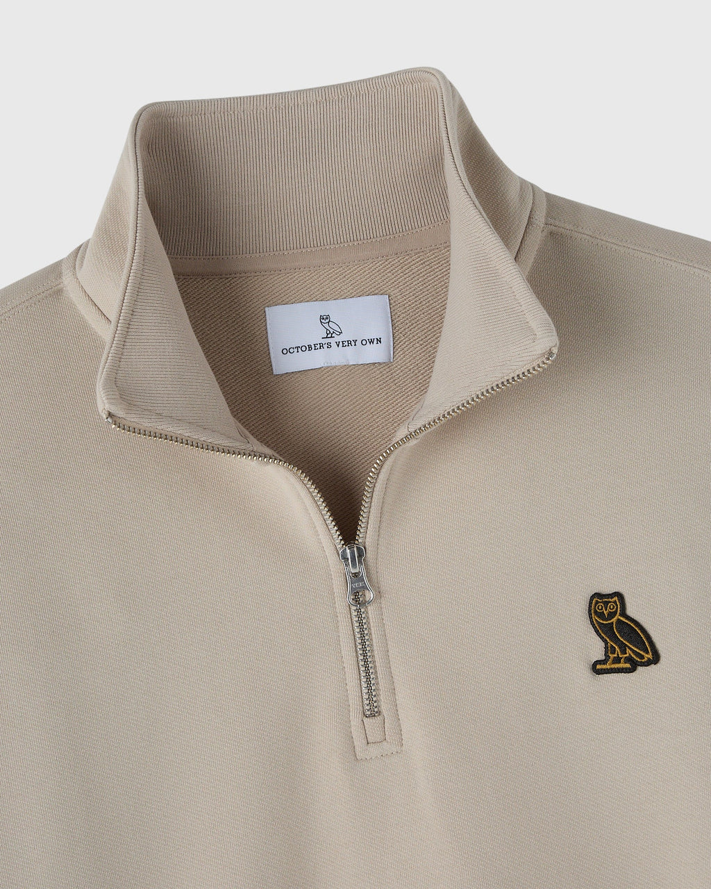 Classic Quarter Zip Mockneck Sweatshirt Sandstone