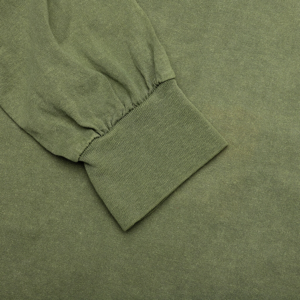 Basic Stussy Pig Dyed L S Tee Olive