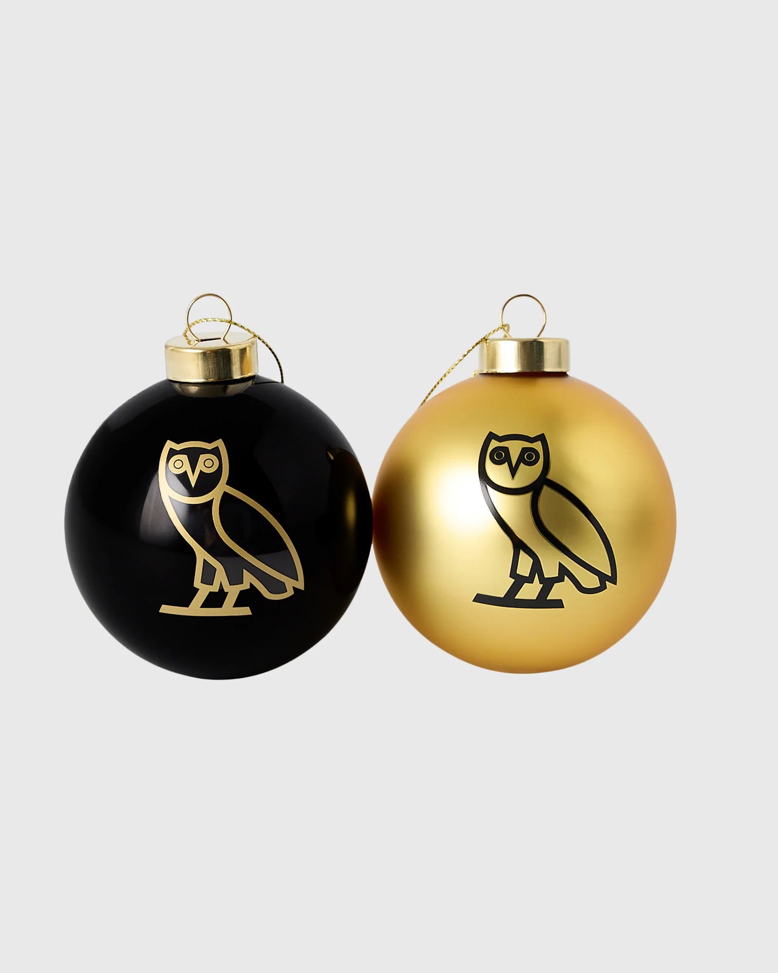Owl Ornament Black Gold
