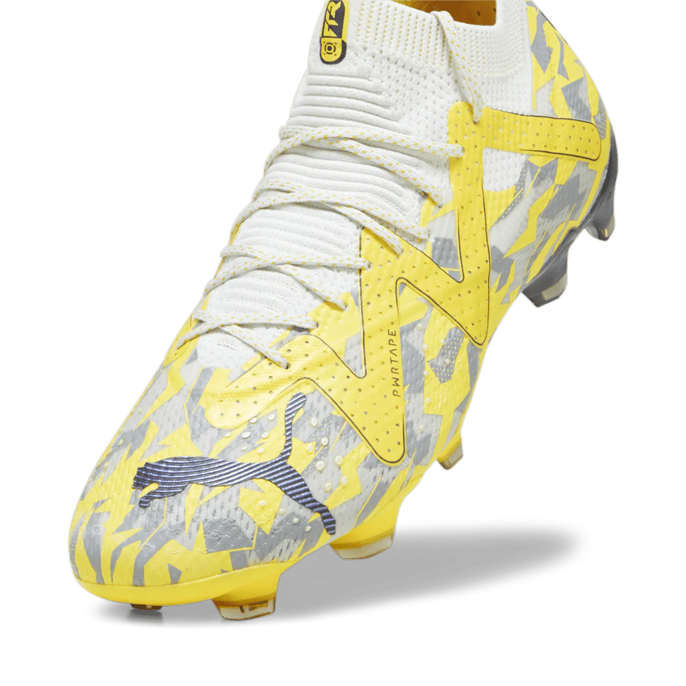PUMA Future Ultimate FG AG Firm Ground Soccer Cleats Gray Asphalt Yellow