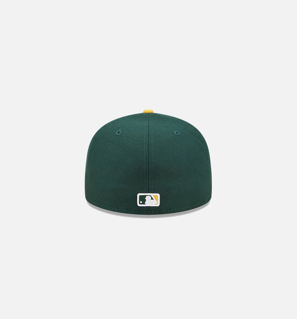Oakland Athletics Comic Cloud 59FIFTY Fitted Cap Mens Hat Green Yellow