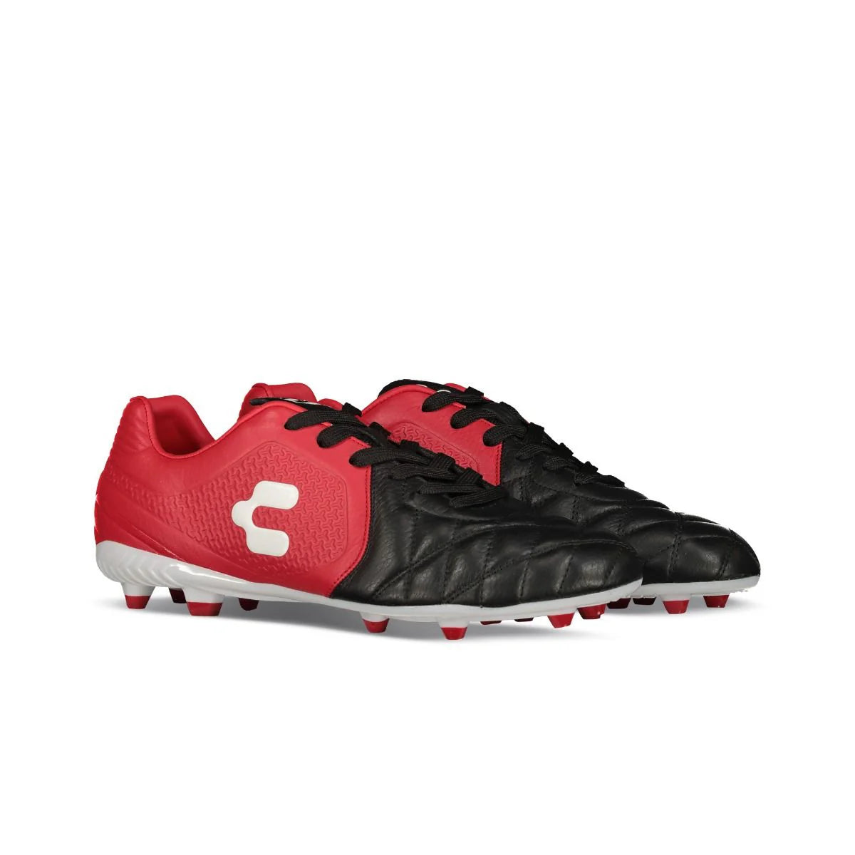 Charly Legendario LT FG 20 Firm Ground Soccer Cleats Black Red