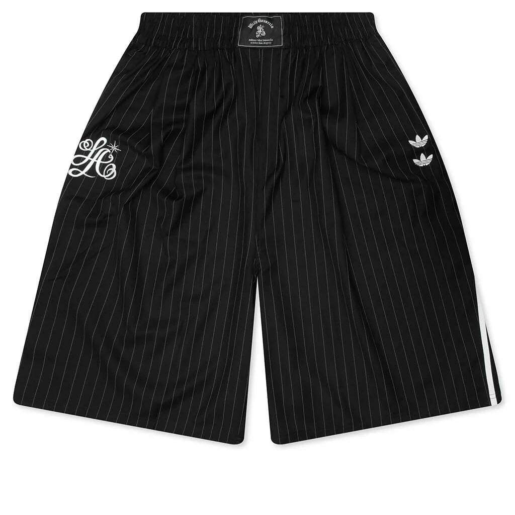 Adidas Originals x Willy Chavarria Pinstripe Shorts Black White