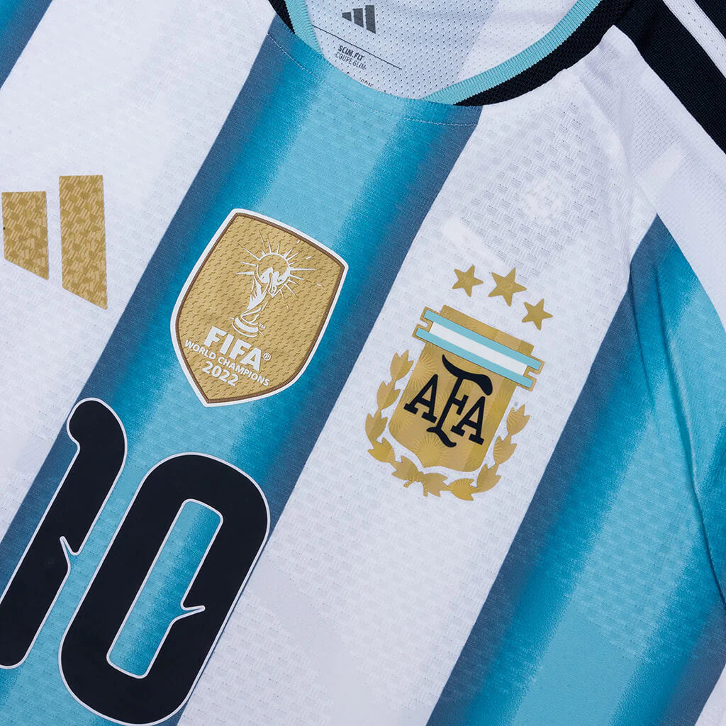 Argentina 26 Messi Home Authentic Jersey White