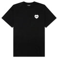 S S Heart Bandana T Shirt Black White Stone Washed