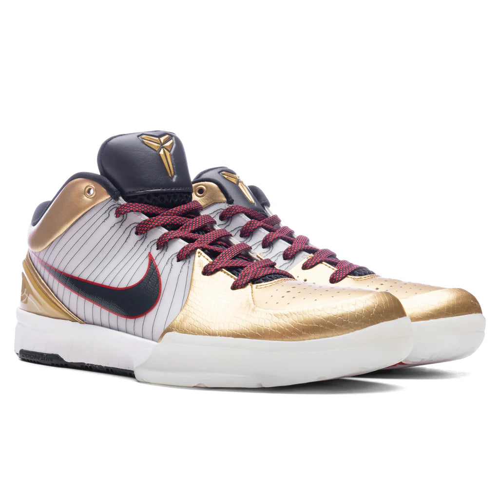 Kobe 4 Protro Gold Medal White Dark Obsidian Varsity Red