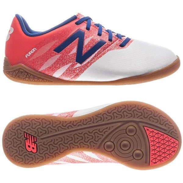 New Balance Furon Dispatch IN JNR Indoor Soccer Shoes White