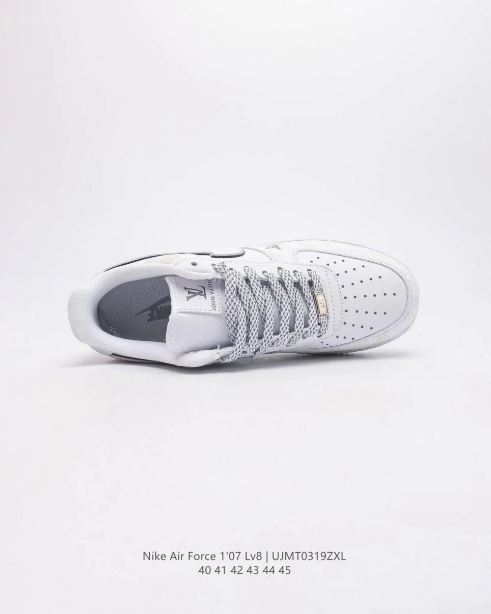 Louis Vuitton x Nike Air Force 1 Monogram Grey Frost Edition Custom