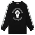 Kids Baby Milo Line Tape Relaxed Fit Crewneck Sweatshirt Black