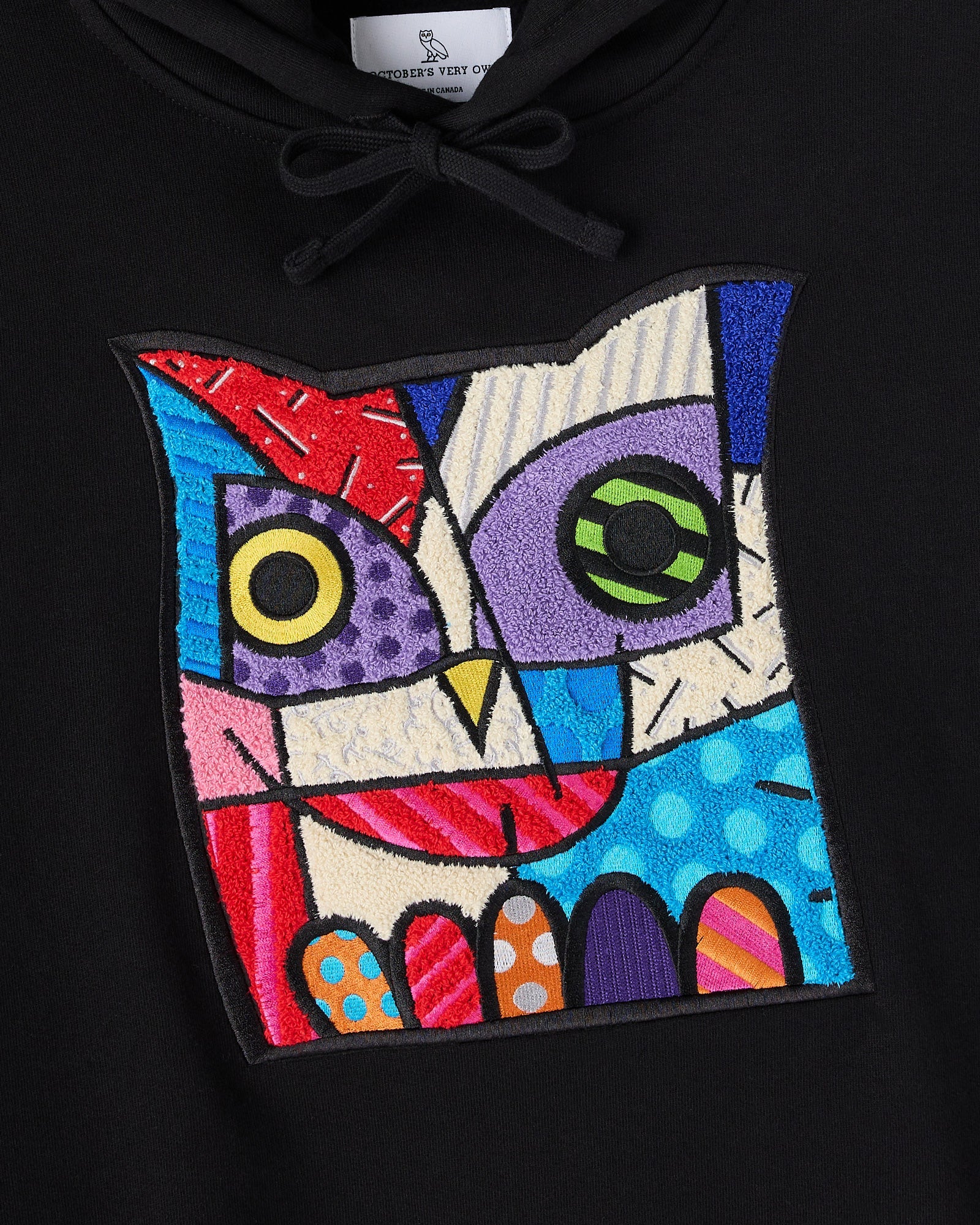 Britto Owl Hoodie Black