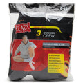3 Pack Crew Socks Fire Black
