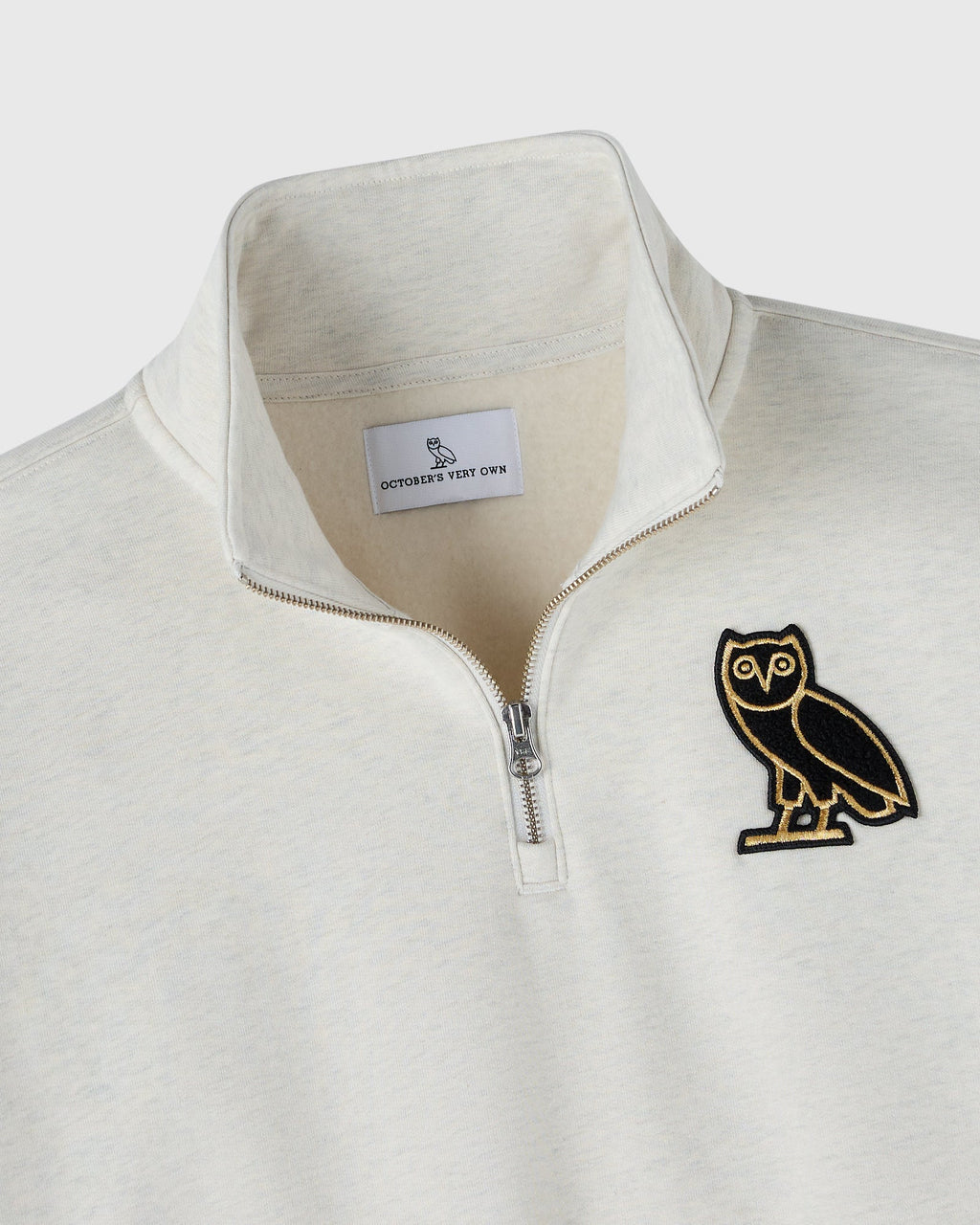 Signature Quarter Zip Mockneck Ash Heather Grey