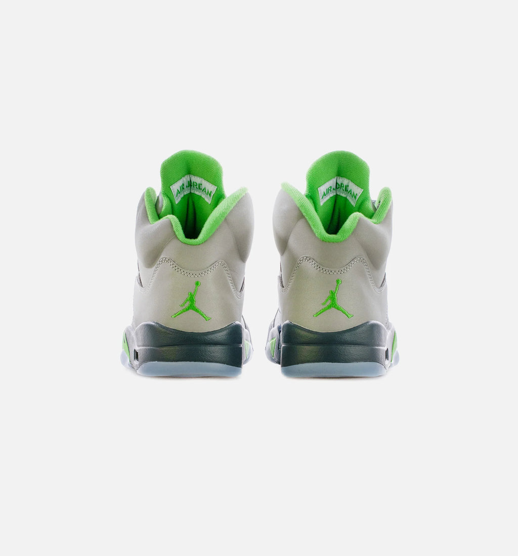 Air Jordan 5 Retro Green Bean Mens Lifestyle Shoe Silver Green Free Shipping