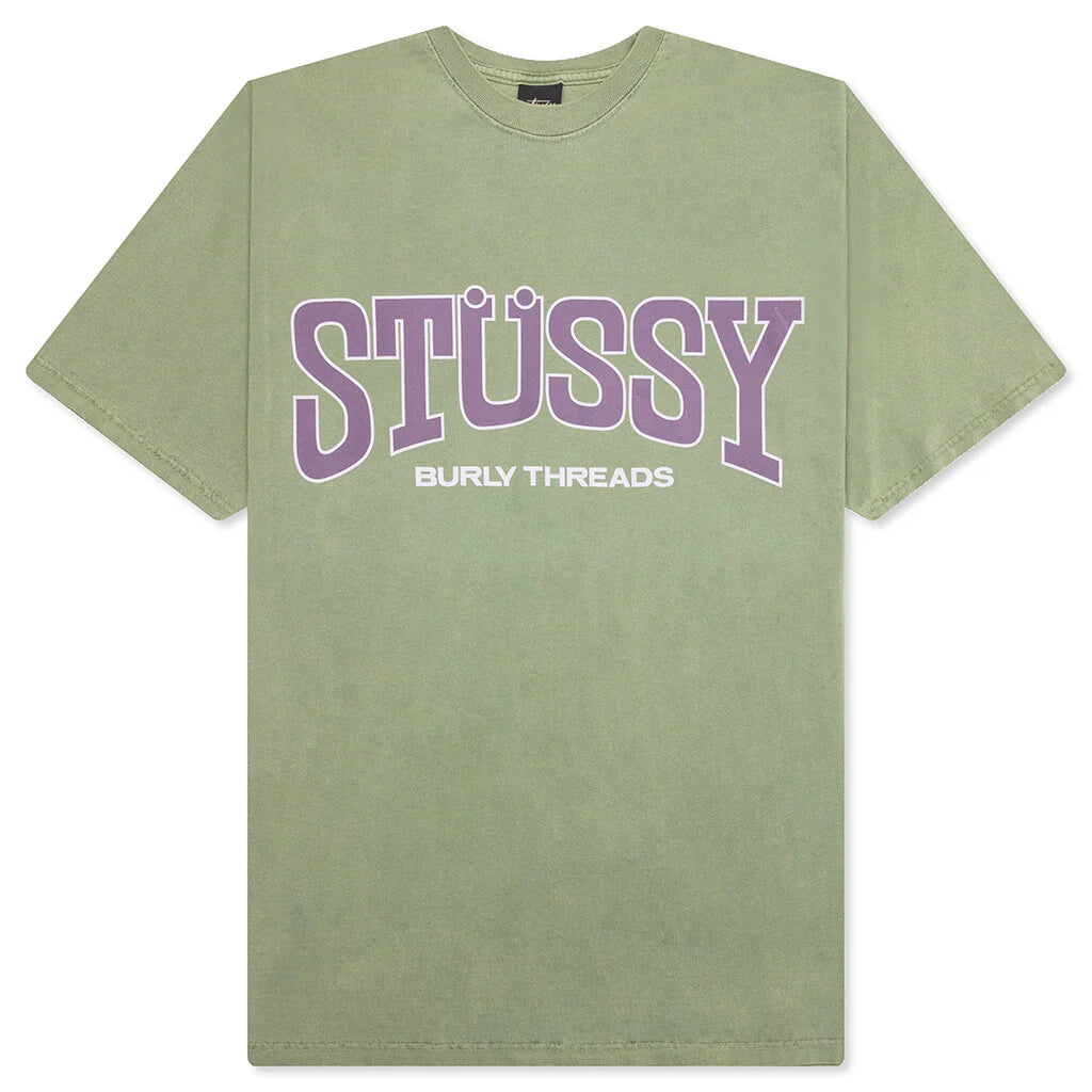 Burly Threads Pig Dyed Tee Olive