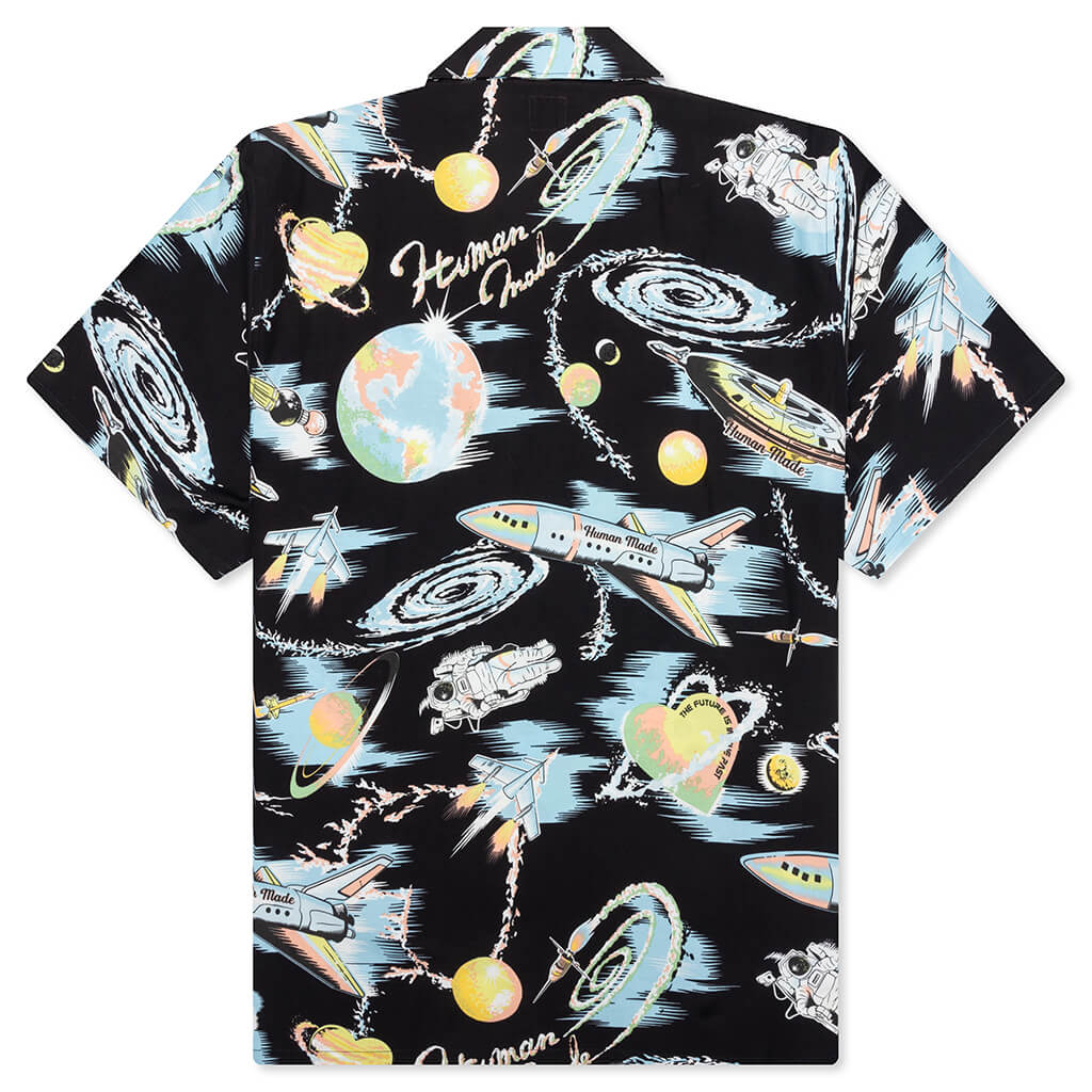 Graphic Aloha Shirt Black