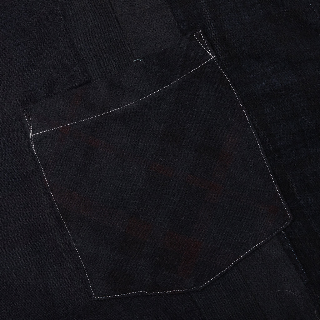 Over Dye 7 Cuts Wide Shirt Black