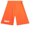 Kids Bape Pigment Dye Sweat Shorts Orange